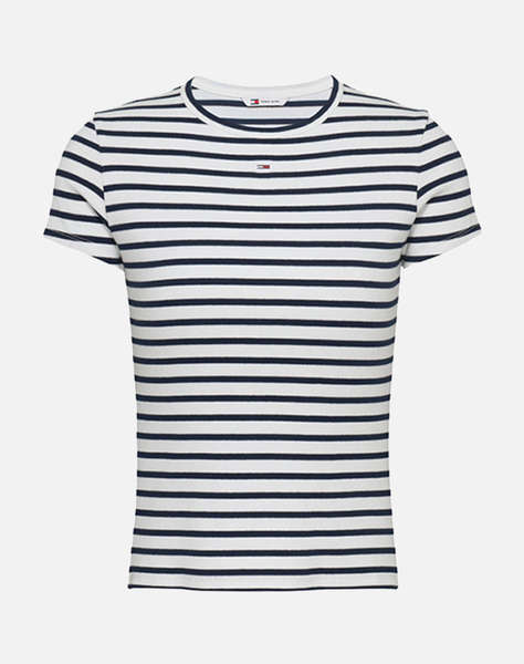 TOMMY JEANS TJW SLIM ESSENTIAL RIB SS EXT