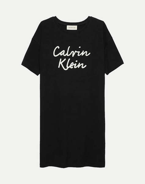 CALVIN KLEIN JEANS SCRIPT LOGO T-SHIRT DRESS