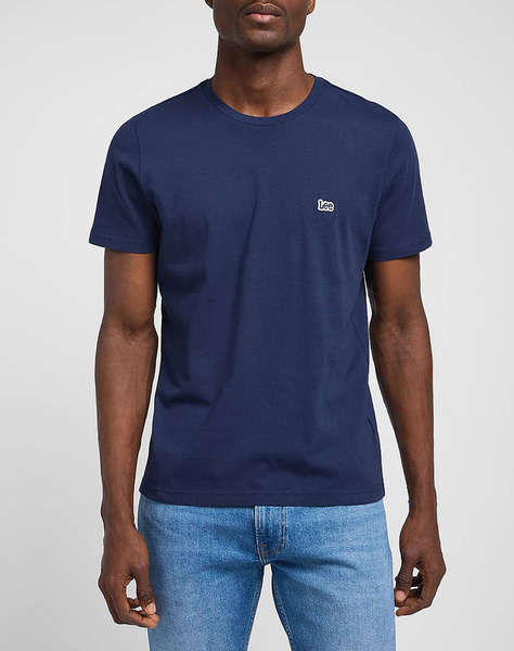 LEE SS PATCH LOGO TEE NAVY