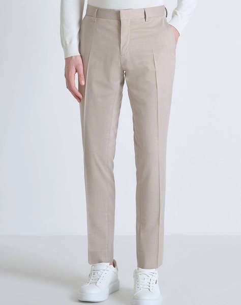 ANTONY MORATO MMTS00018FA650356 MIN OF 4 TROUSERS BONNIE SLIM FIT IN STRETCH VISCOSE BLEND FABRIC MICRO PATTERN PANTALONI DE BARBATI