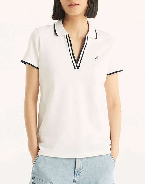 NAUTICA BLUZA POLO KM S/S TIPPED SPLIT NECK OCEAN POLO