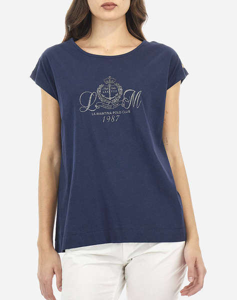 LA MARTINA BLUZA T-SHIRT KM WOMAN T-SHIRT S/S 40/1 COTTON