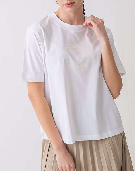 TOMMY HILFIGER MDRN OUTLINE FLAG C-NK TEE