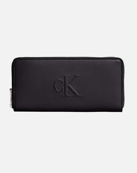 CALVIN KLEIN SCULPTED ZIP AROUND WALLET (Dimensiuni: 19 x 2 x 9cm.)