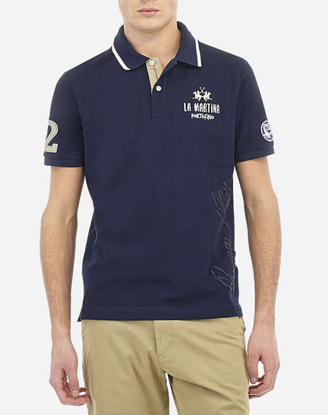 LA MARTINA BLUZA POLO KM MAN POLO SEMI 30/1 COTTON PIQU