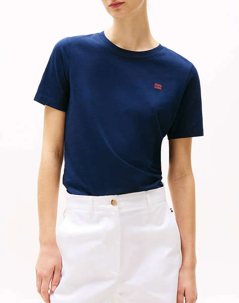 TOMMY HILFIGER REG CONTRAST FLAG SS TEE