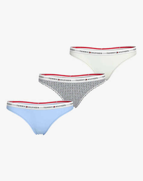 TOMMY HILFIGER 3 PACK THONG (EXT. SIZES)