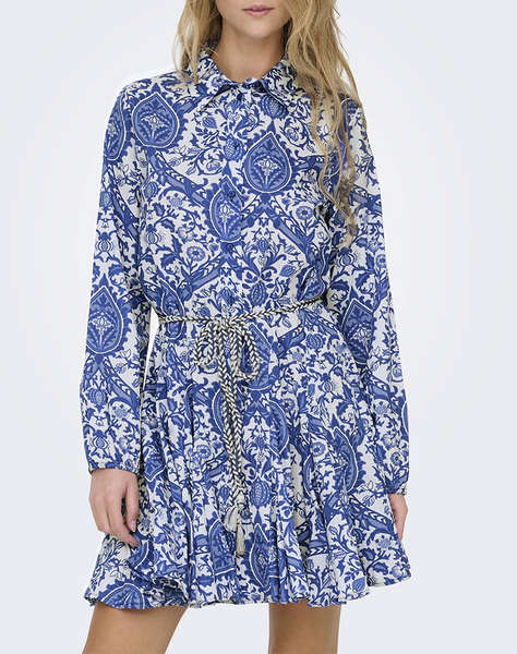 ONLY ONLLUMINA L/S SHORT DRESS WVN NOOS
