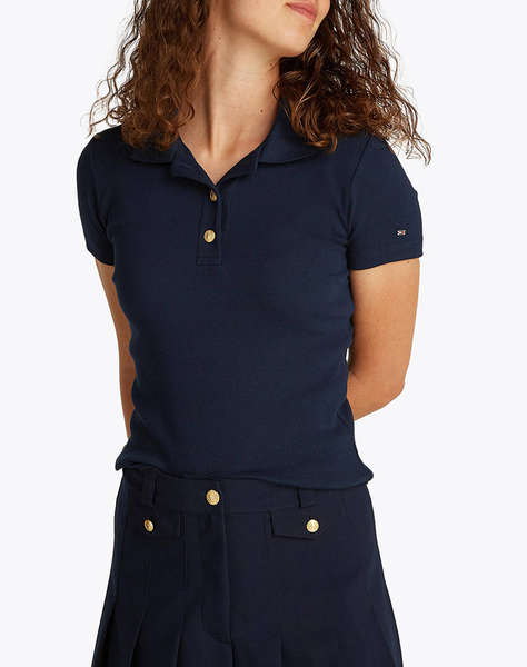 TOMMY HILFIGER SLIM GOLD BUTTON POLO SS