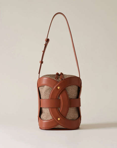 BORBONESE BUCKET BAG (Dimensiuni: 25,5 x 21 x 15 cm)