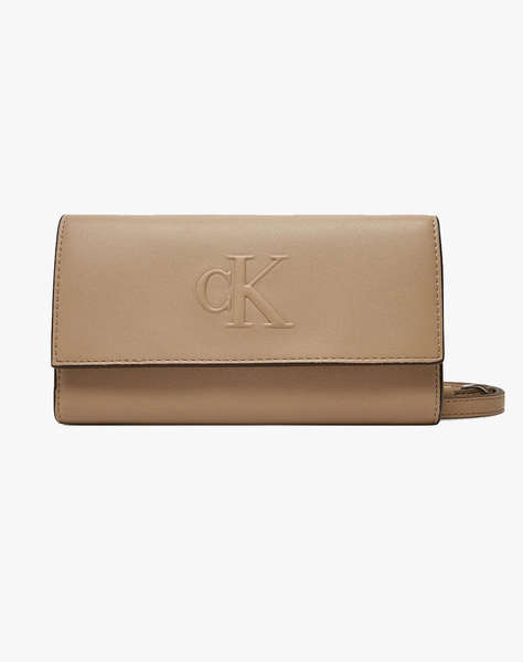 CALVIN KLEIN SCULPTED LONG FOLD STRAP WALLET (Dimensiuni: 19 x 11 x 2cm.)