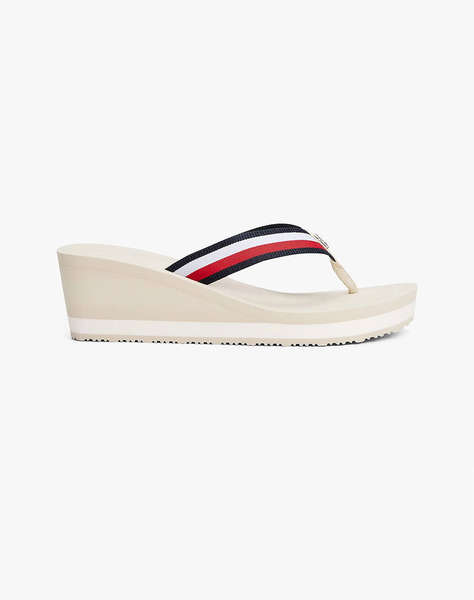 TOMMY HILFIGER TH CORPORATE WEDGE BEACH SANDAL