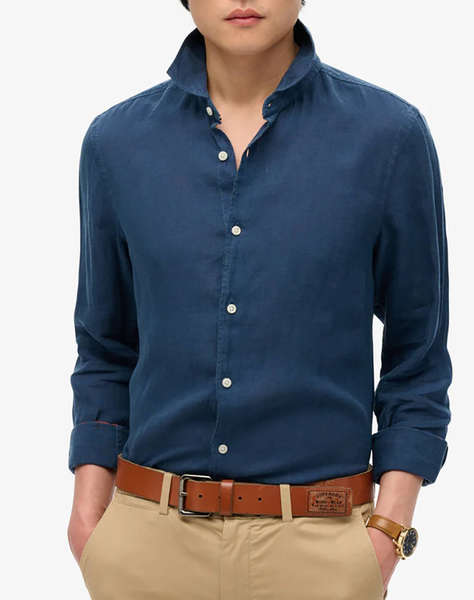 SUPERDRY D2 STUD VACATION L/S LINEN SHIRT CAMASA DE BARBATI