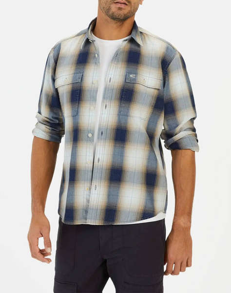 CAMEL CAMASA Μ.Μ checked 2Pocket+flaps