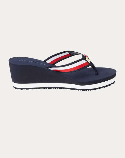 TOMMY HILFIGER TH CORPORATE WEDGE BEACH SANDAL