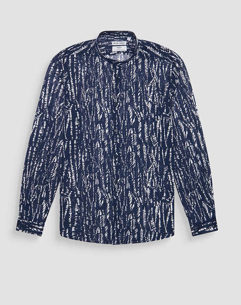 ANTONY MORATO MMSL00631FA430647 MIN OF 6 SHIRT SEOUL SLIM FIT IN PRINTED COTTON FABRIC WITH LOGOED METAL BADGE CAMASA DE BARBATI