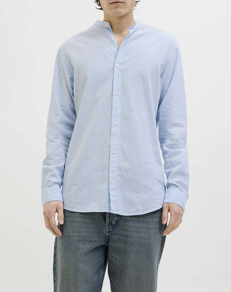 JACK&JONES JJEBREEZE LINEN BLEND BAND SHIRT LS SN