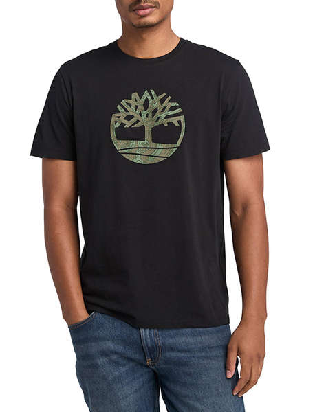 TIMBERLAND Camo Tree Logo Short Sleeve Tee