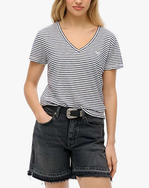 SUPERDRY D1 STUD STUDIOS SLUB EMB VEE TEE BLUZA DE DAMA