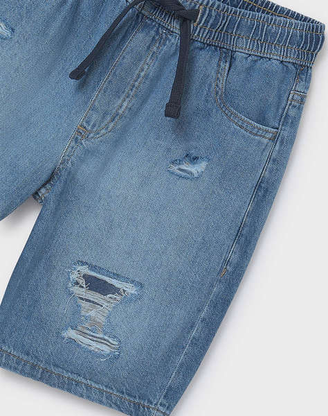 MAYORAL PANTALONI SCURTI JEAN RUPTURI