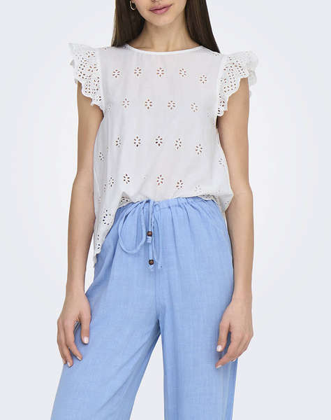 ONLY ONLLOU LIFE EMB S/S OPEN BACK TOP PTM