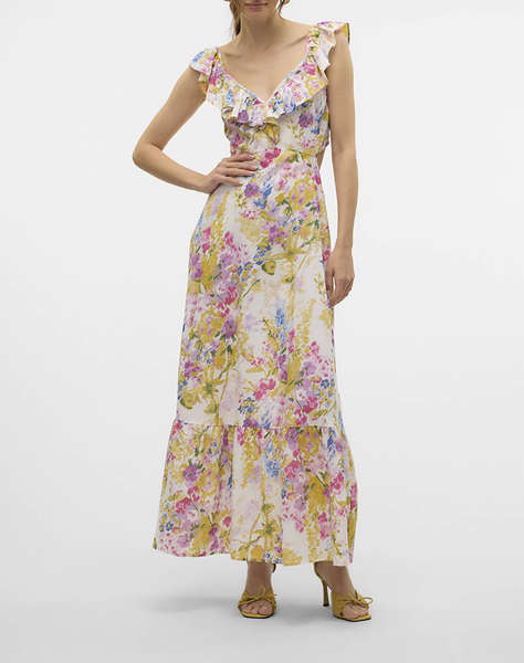 VERO MODA VMDICTHE S/L ANKLE DETAIL DRESS WVN GA