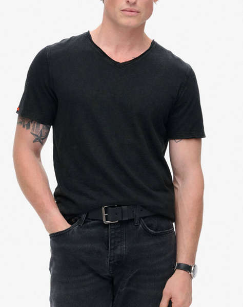 SUPERDRY D3 STUD RAW EDGE SLUB V T SHIRT BLUZA DE BARBATI