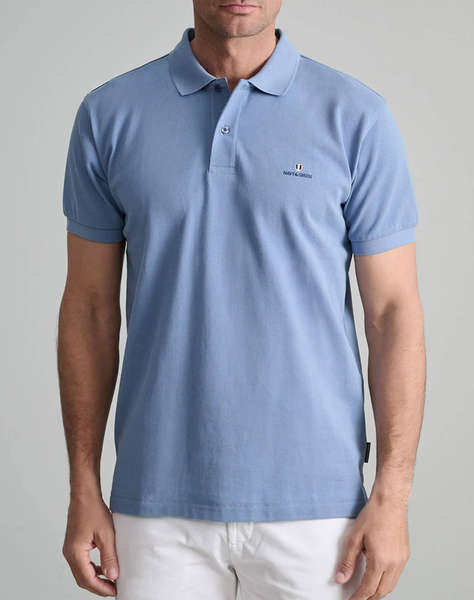 NAVY&GREEN BLUZA POLO MONOCROMA, CUSTOM FIT