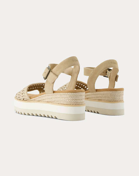 TOMS CHA MET LTHR BASKET WM DIANA SAND