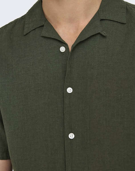 ONLY&SONS ONSCAIDEN LIFE SS SOLID RESORT LINENNOOS