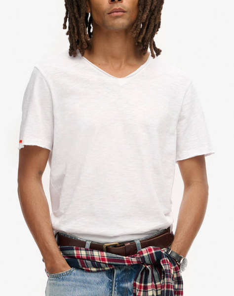 SUPERDRY D3 STUD RAW EDGE SLUB V T SHIRT BLUZA DE BARBATI