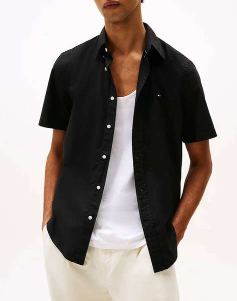 TOMMY HILFIGER FLEX POPLIN SOLID S/S SHIRT