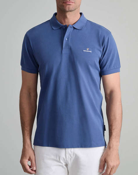 NAVY&GREEN BLUZA POLO MONOCROMA, CUSTOM FIT