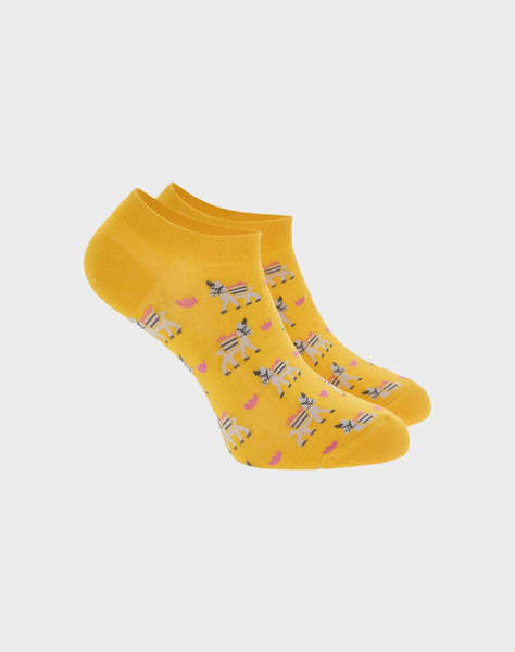 WALK SOSETE DE DAMA SCURTE DIN BUMBAC CU DESIGN
