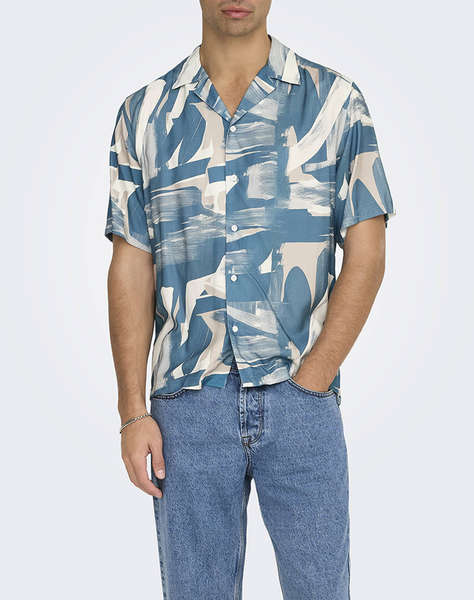 ONLY&SONS ONSDASH LIFE REG DIG AOP SS RESORT SHIRT