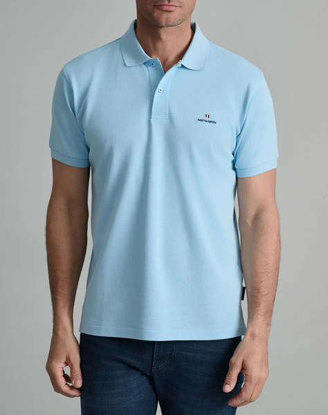 NAVY&GREEN BLUZA POLO MONOCROMA, CUSTOM FIT