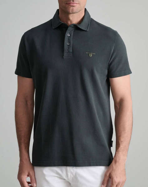 NAVY&GREEN BLUZA POLO PIQUE MONOCROMA