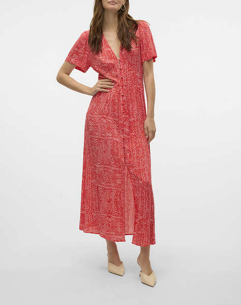 VERO MODA VMMENNY SS 7/8 DETAIL DRESS WVN GA