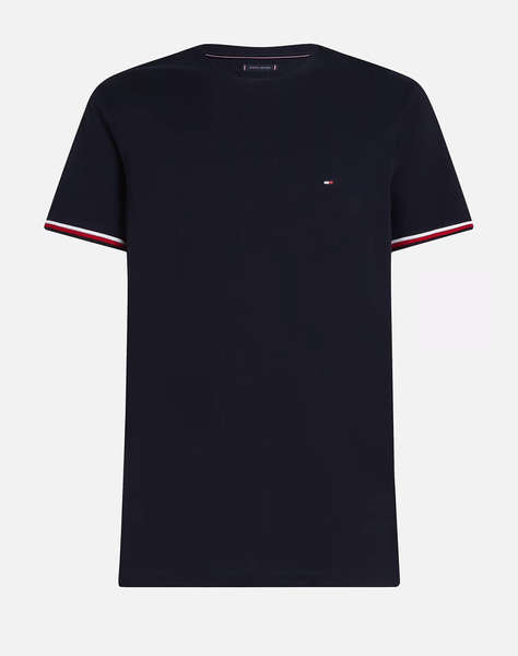 TOMMY HILFIGER GLOBAL STRIPE CUFF TEE