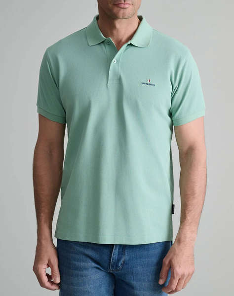 NAVY&GREEN BLUZA POLO MONOCROMA, CUSTOM FIT