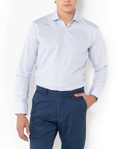 THE BOSTONIANS CAMASA CHESTER CUSTOM FIT MiniCheck POPLIN Semi-rex Custom Fit
