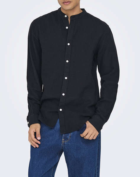 ONLY&SONS ONSCAIDEN LIFE LS SOLID LINEN MAO NOOS