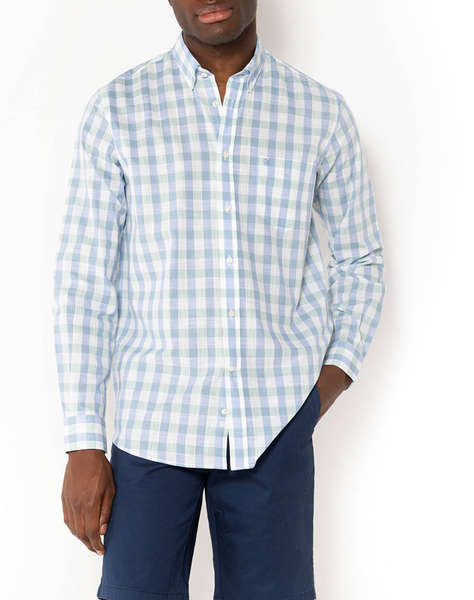 THE BOSTONIANS CAMASA MAVERICK REGULAR FIT MedCheck SLUB Button-down Regular fit