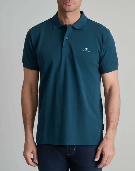 NAVY&GREEN BLUZA POLO MONOCROMA, CUSTOM FIT