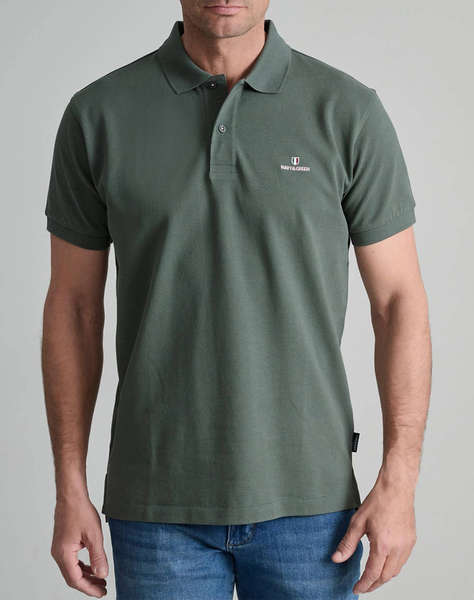 NAVY&GREEN BLUZA POLO MONOCROMA, CUSTOM FIT