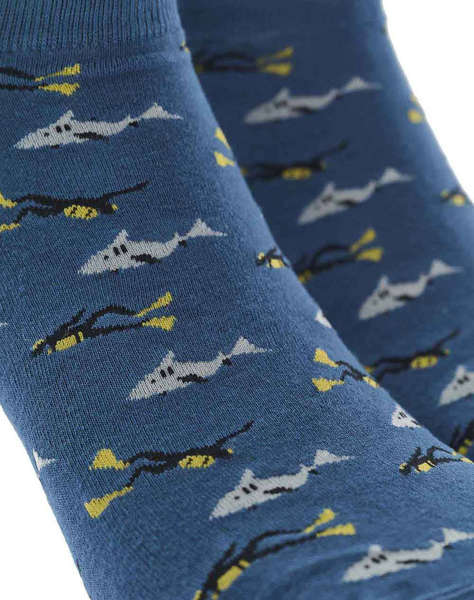 WALK SOSETE DE BARBATI BAMBOO SCURTE CU DESIGN