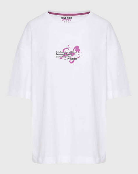 FUNKY BUDHA Bluza de dama Maneca Scurta Cu imprimeu