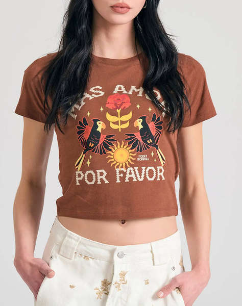 FUNKY BUDHA Bluza de dama Maneca Scurta Cu imprimeu