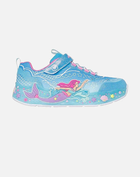 SKECHERS Lighted Mermaid Wrap Sneaker W/ Bungee & Strap