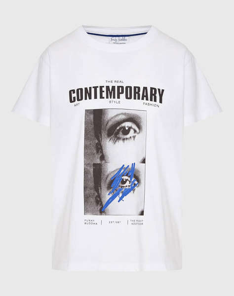 FUNKY BUDHA Bluza de dama Maneca Scurta Cu imprimeu